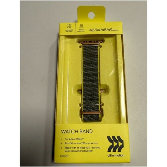 All In Motion watch band, Starless Night Olive strap, nylon Apple Watch band - Picture 1 of 4